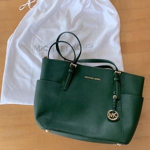 Brand new never been used Michael Kors bag - forest green with gold hardware